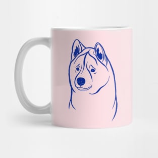 American Akita (Pink and Blue) Mug